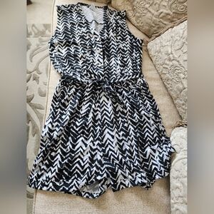 Black, white, and grey Venus romper